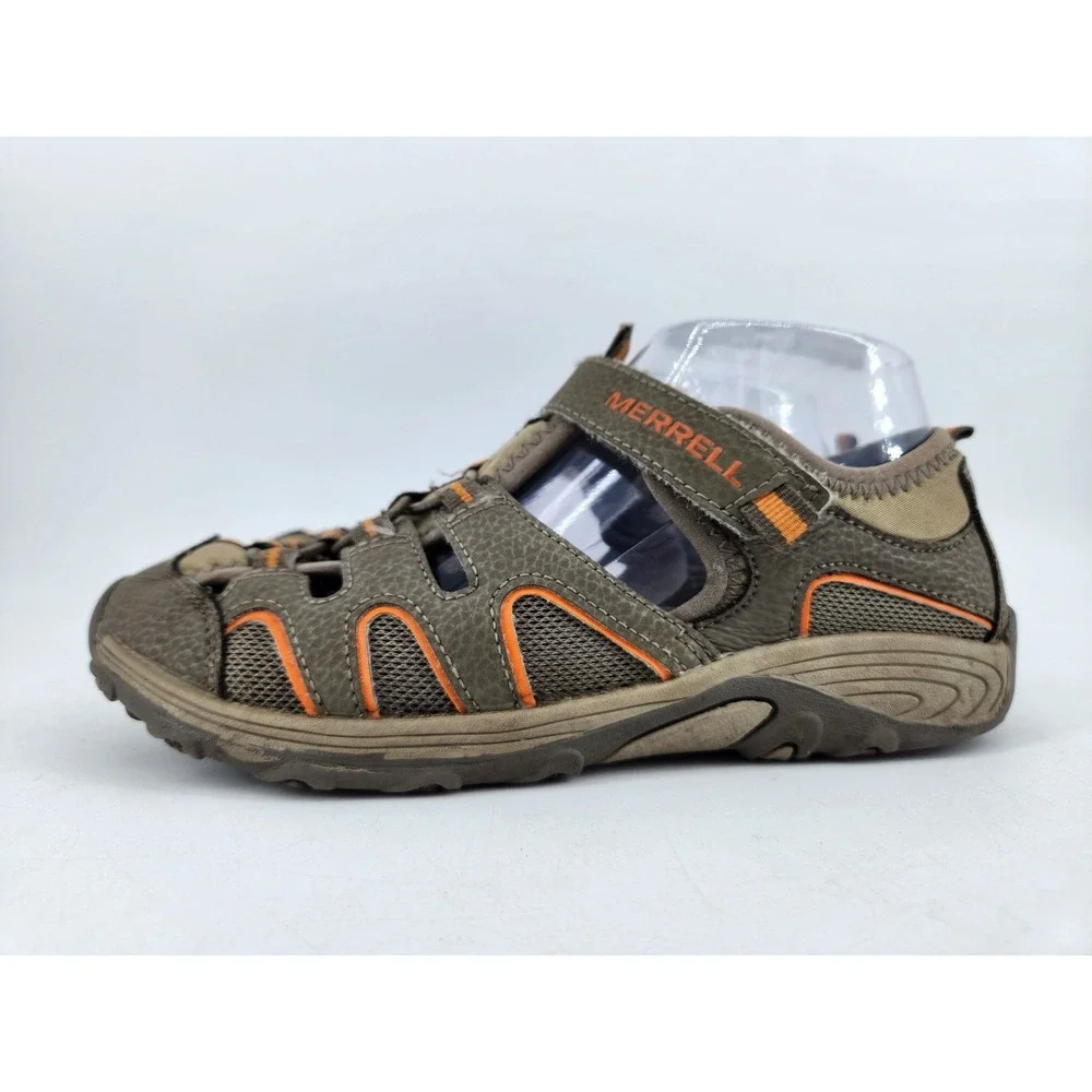 Merrell ML-Hydro H2O San Boys Size 4M Brown Orange Leather Water Shoes‎ MK261856